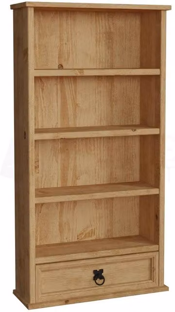 Havendro 1 Drawer Shelf Unit in Brown Mexican Solid Waxed Pine – 1