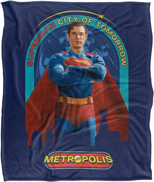 Warner Bros. Superman 2025 City Of Tomorrow Super Soft Fleece Throw Blanket, Multicolour, W/D/H: 91 x 147 cm – 6