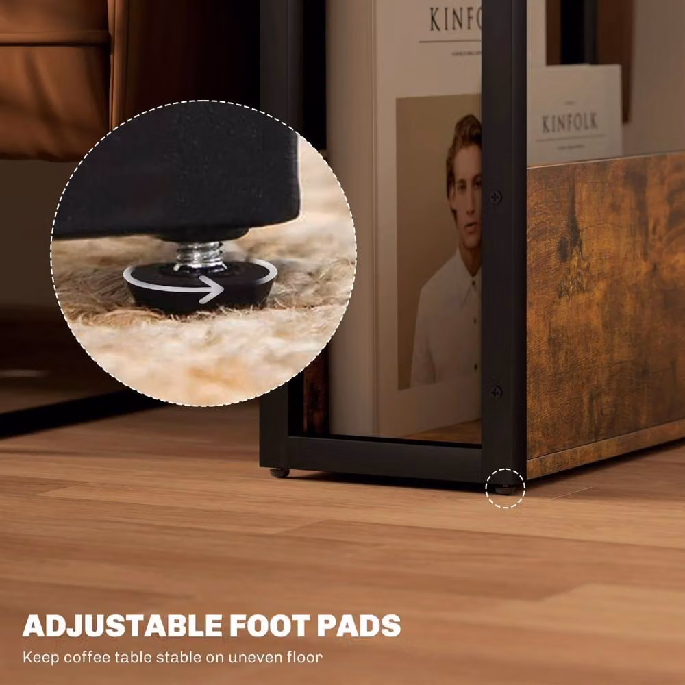 Wyld Haus Novizi Industrial Metal Side Table in Brown and Black – 6