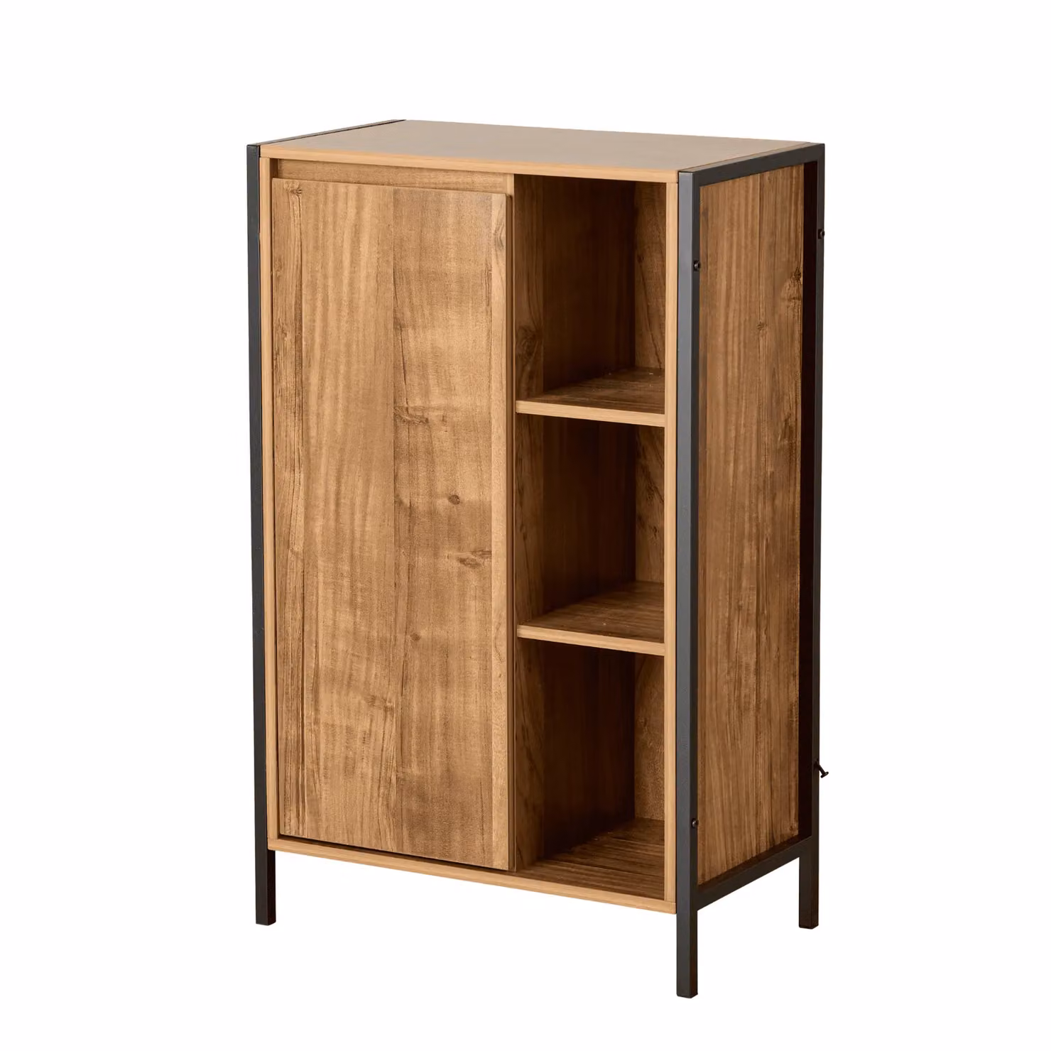 Home Source Locastra Oak Bathroom Cabinet Storage Organiser with Hinged Door and Internal Shelves, W/D/H: 50 x 28 x 80 cm – 5