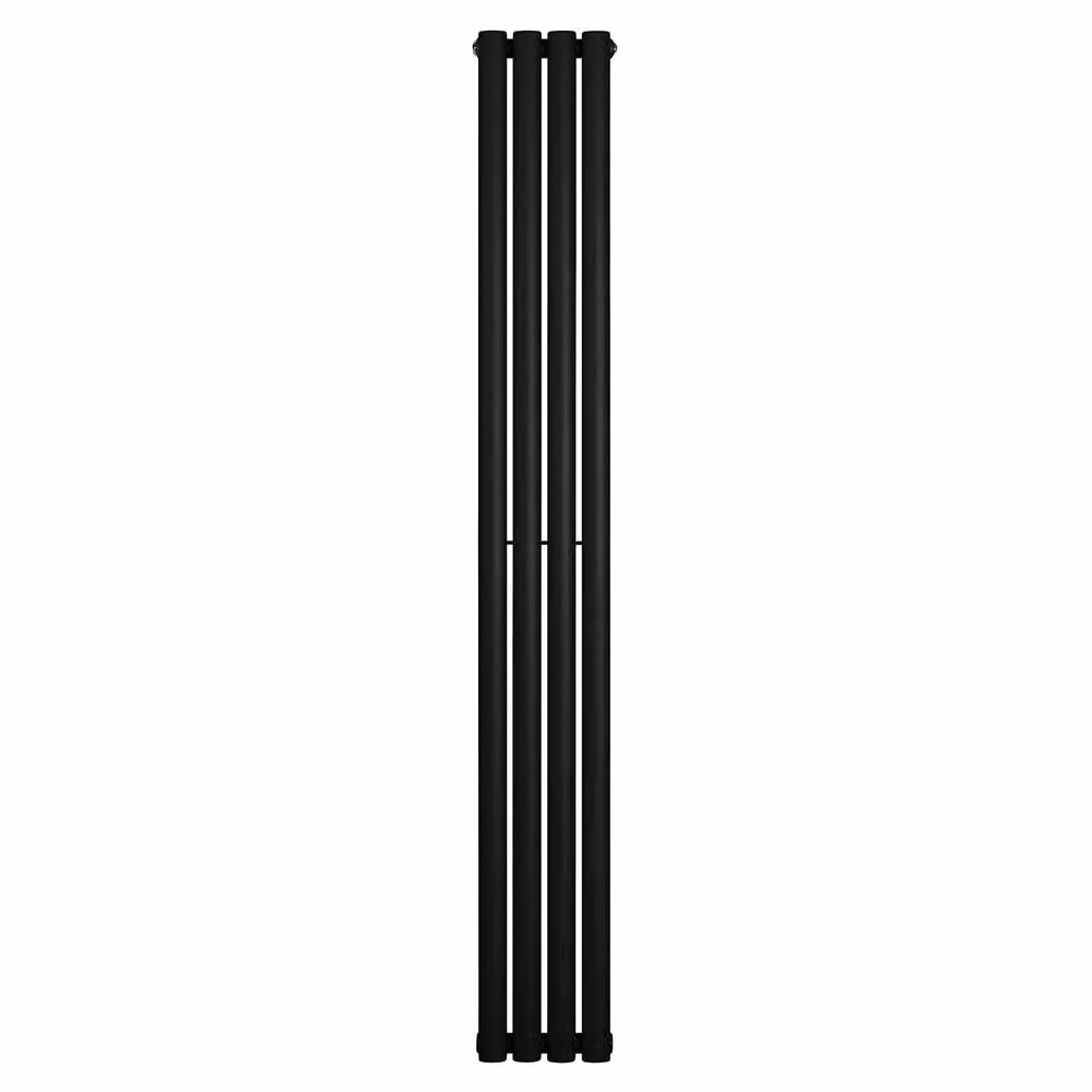 Monstershop Oval Single Column Steel Radiator, Black, H 180 cm x W 24 cm – 2
