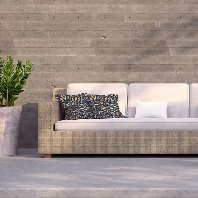 Andrew Lee Geometric Abstract Outdoor Cushion, Blue, W/D/H: 45 x 45 x 1 cm