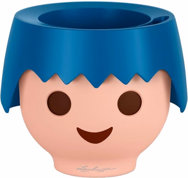 LECHUZA Ojo Round Self-Watering Indoor Planter in Ocean Blue