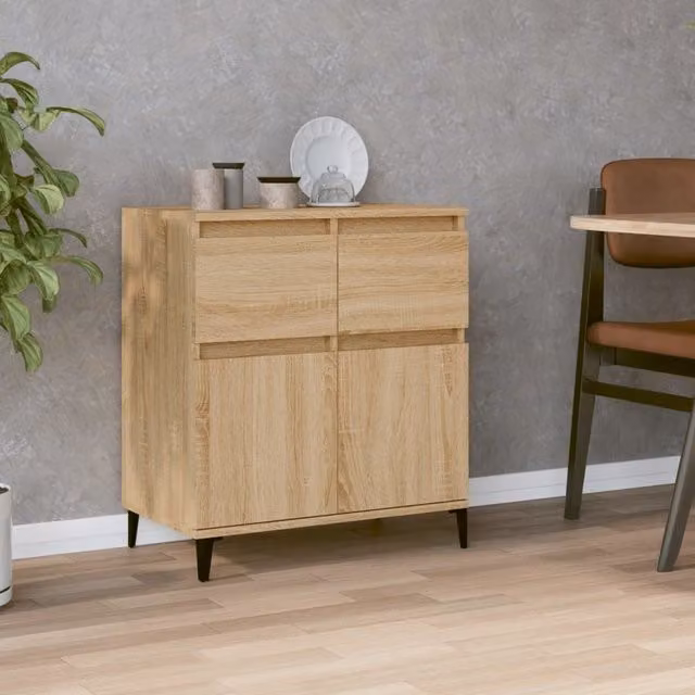 Berkfield Home Sonoma Oak Sideboard in Brown, W/D/H: 60 x 35 x 70 cm – 1