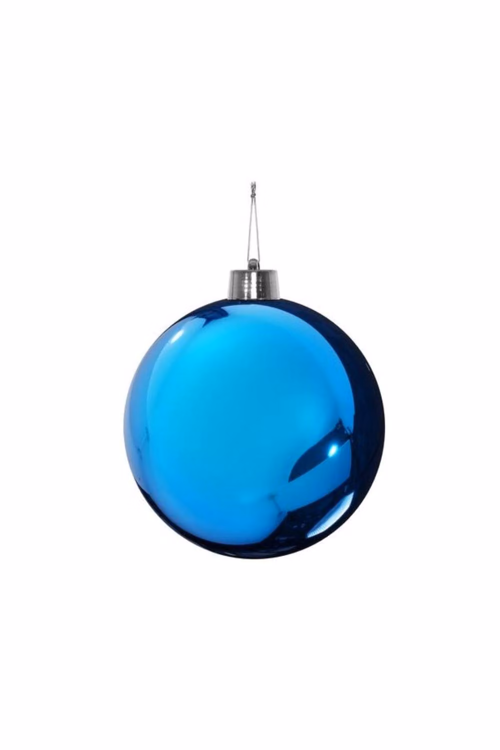 KDMD Blue Shiny Shatterproof Round Christmas Bauble, 15 cm – 2