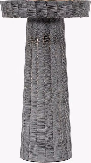 Perch & Parrow Farley Candlestick in Antique Grey - Small