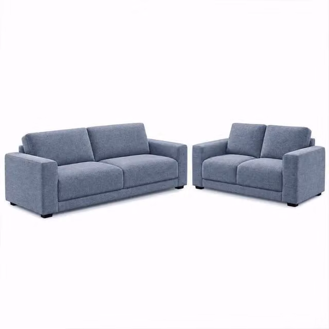 Furnishings For Less UK Melrose 3 + 2 Seater Sofa Suite in Grey Woven Fabric – 1
