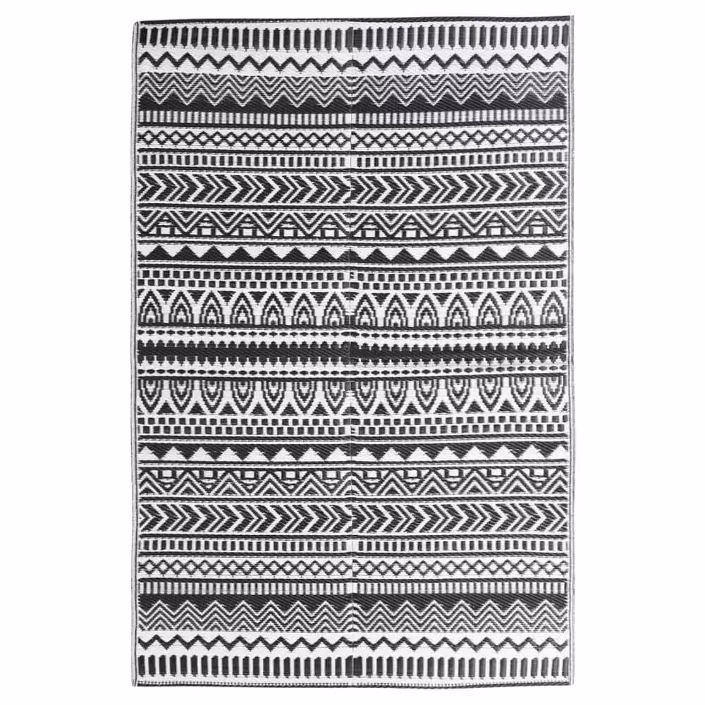 Berkfield Home Black Outdoor Polypropylene Rectangular Garden Rug W: 160 cm, L: 230 cm – 3