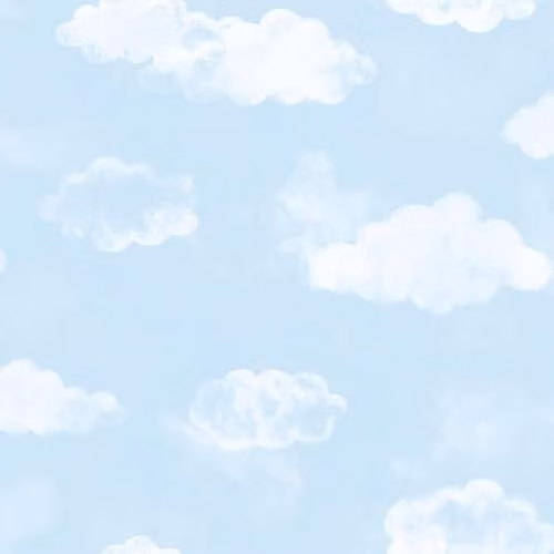 Galerie Tiny Tots 2 Cloud Sky Blue Abstract Nature Wallpaper for Childrens Rooms