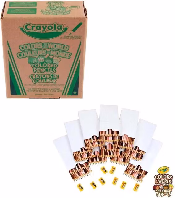 Crayola Colors Of The World Coloured Pencils Classpack, 240 Count, Assorted Colours