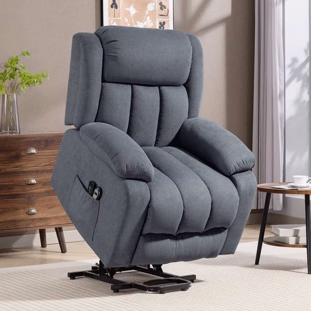 FORGEVIO Power Lift Recliner with Vibration Massage in Grey – 5