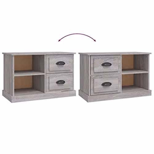 vidaXL Modern TV Cabinet and Media Unit in Grey Sonoma Engineered Wood – 3