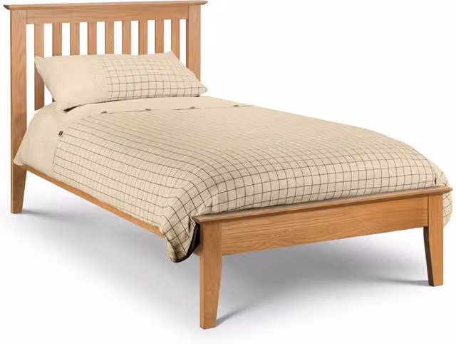 Cheshire Premium Port Bed in Light Oak, Single (W: 90 cm, L: 200 cm)