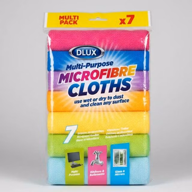 Bedsland DL 7-Pack Multi-Purpose Microfibre Cleaning Towels, Soft and Absorbent, Multicolour – 1