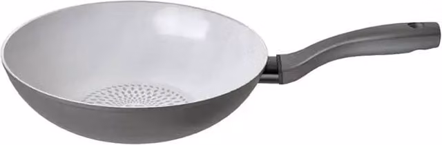 Meyer Prestige Earthpan Grey Aluminium Ceramic Non Stick Stir Fry Wok 28cm