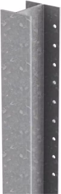 Durapost Classic Galvanised Steel U-Profile In-Ground Fence Post, Silver, Pack of 2, L: 300 cm, W: 4.8 cm