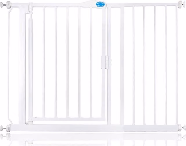 Bettacare White Auto Close Stair Gate, Extendable and No-Drill Swing Door, Width: 111 cm - 118 cm