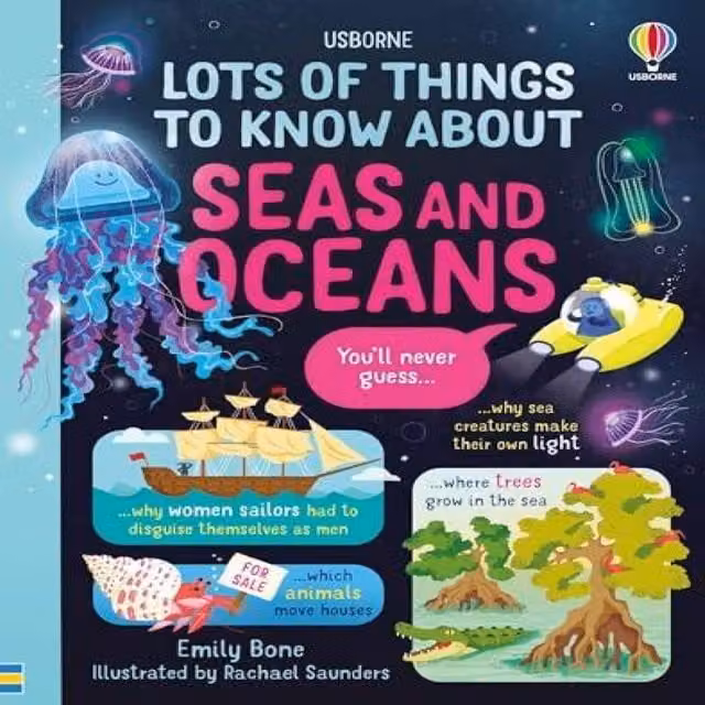 Lots of Things to Know About Seas & Oceans Hardback Book by Usborne Publishing Ltd, Multicolour