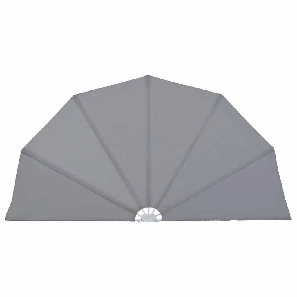 Berkfield Home Collapsible Grey Terrace Side Awning with Polyester Fabric and Steel Frame, Width: 200 cm – 2