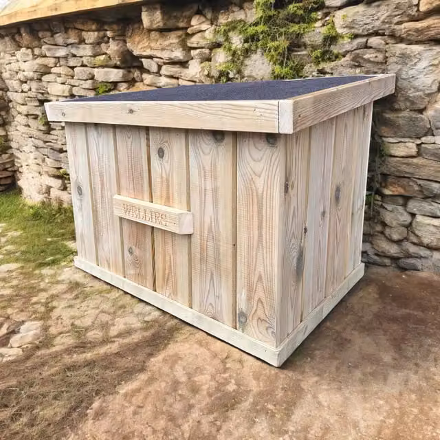 Buttercup Farm Welly Storage Box in Brown Pressure Treated Wood W50 x D50 x H50 cm – 2