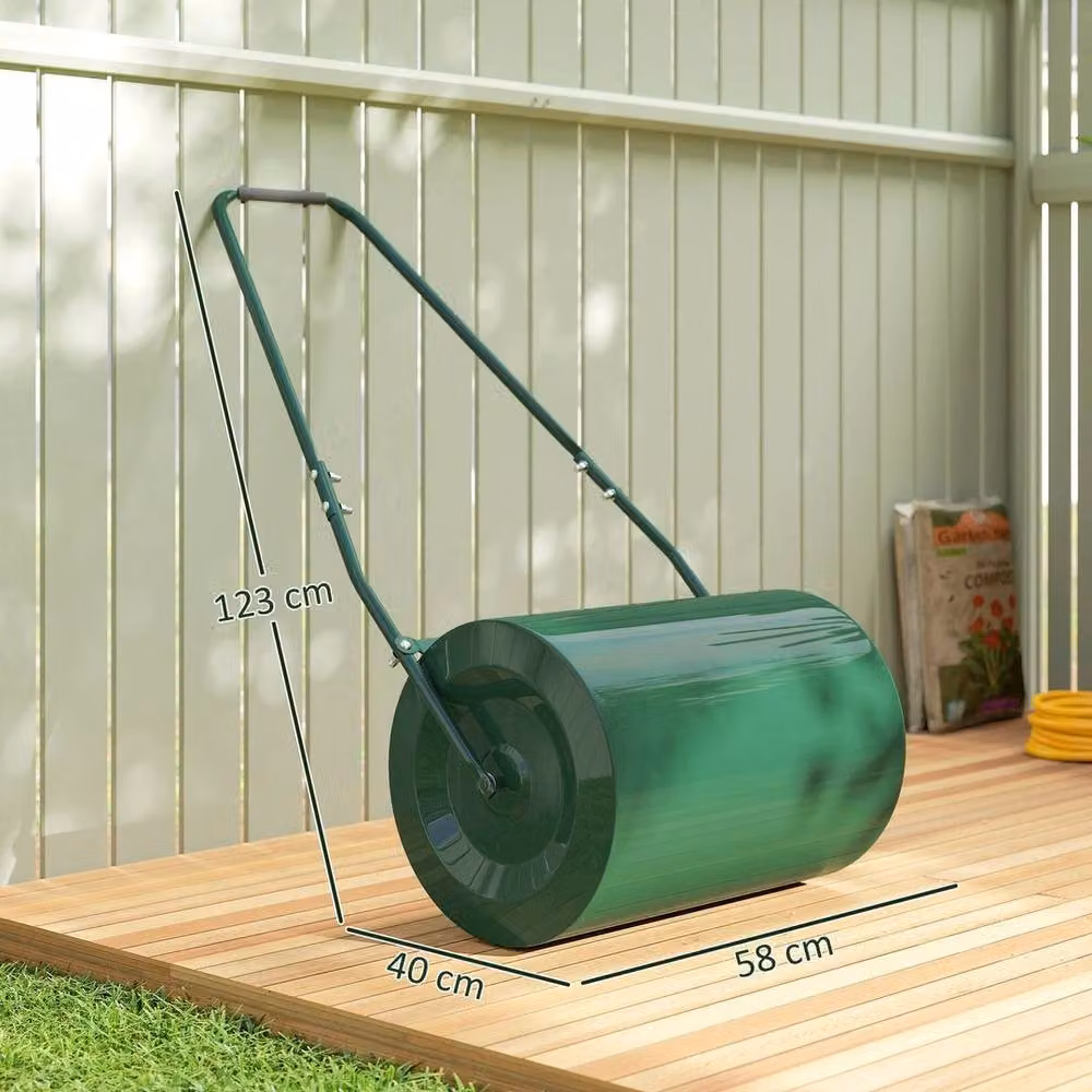 Kelvenix Green Metal Manual Garden Lawn Roller with 63 L Capacity, W: 58 cm, H: 40 cm – 2