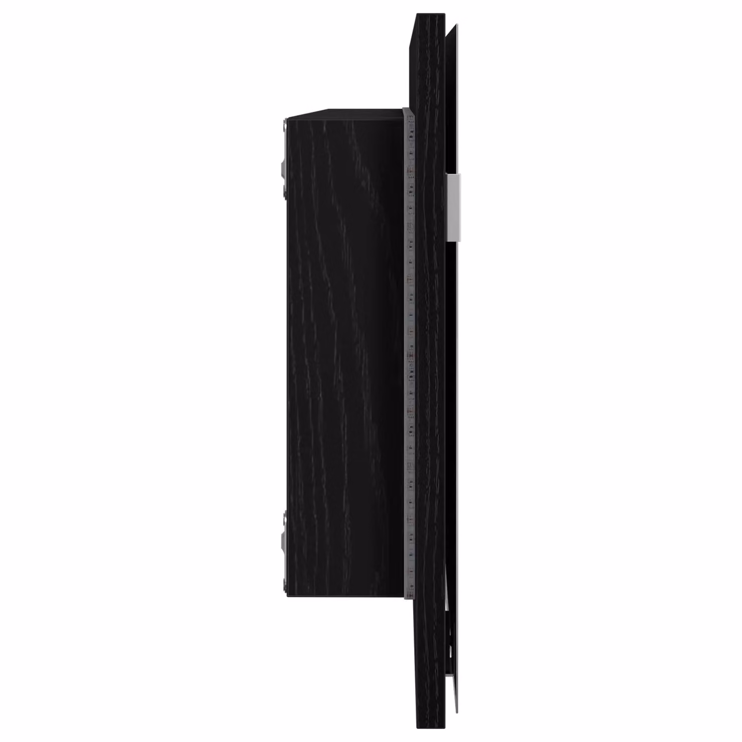 Berkfield Home Modern Black Oak Bathroom Mirror Cabinet with Integrated LED Lighting W: 80 cm, D: 37 cm – 2