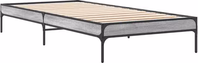Berkfield Home Durable Bed Frame in Grey Sonoma, W/D/H: 90 x 200 x 30 cm – 1
