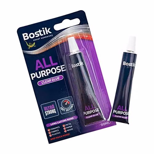 Bostik All-Purpose Water Resistant Adhesive, Transparent, 20ml – 3
