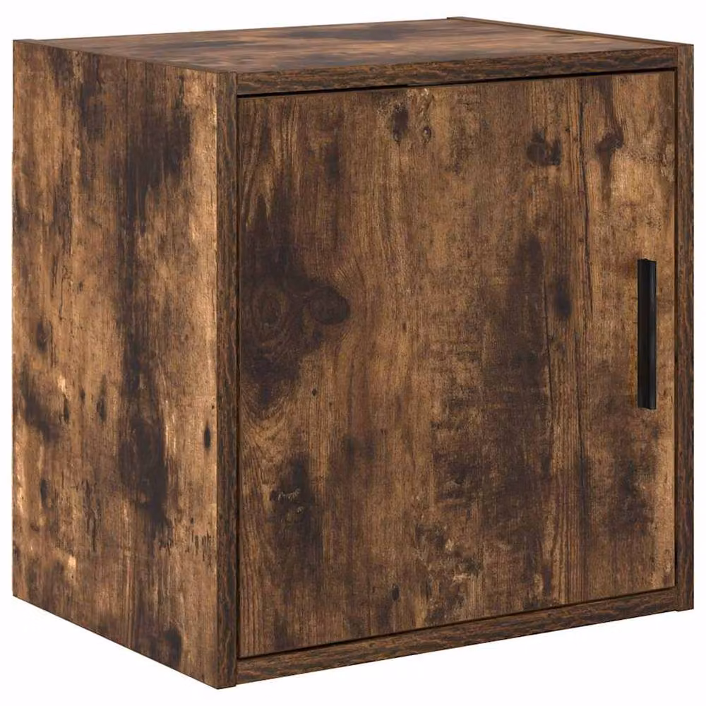 Berkfield Home Wall Mounted Garage Workshop Cabinets, 2 Piece Set, Smoked Oak Brown Engineered Wood with Internal Shelves – 2