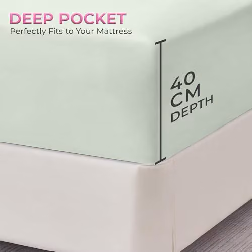 Snug City Microfibre Soft Touch Extra Deep Fitted Sheet in Blue, Small Double, Depth: 40 cm – 3