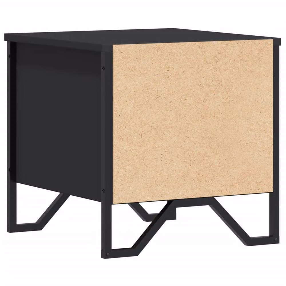 Berkfield Home Black Modern Bedside Cabinet in Engineered Wood W/D/H: 40 x 41 x 40 cm – 6
