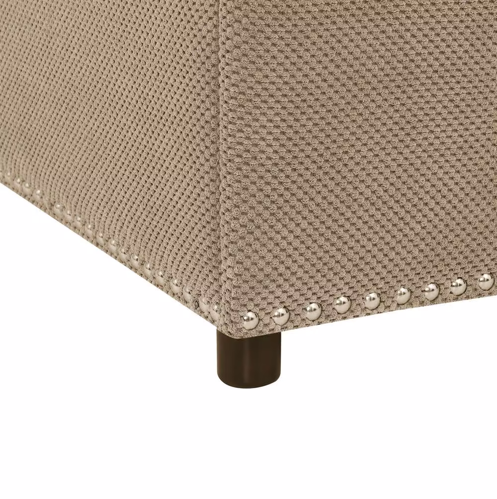 STILVORA Square Storage Ottoman with Hidden Storage in Beige – 4