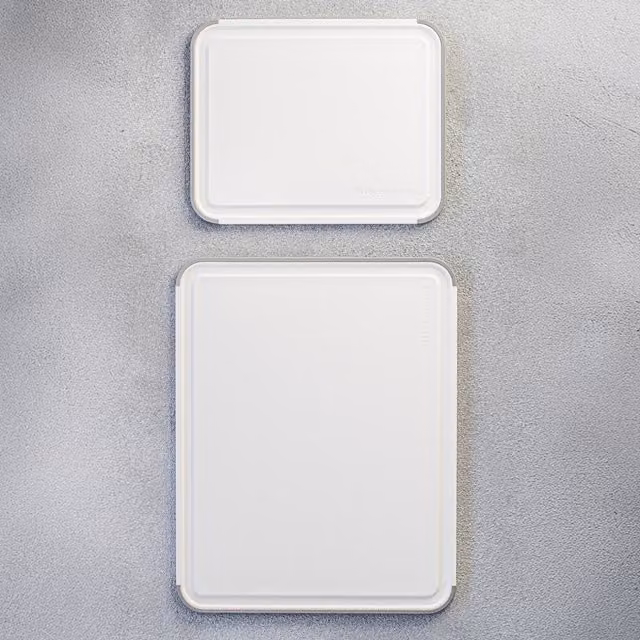 KitchenAid White Reversible Non-slip Polypropylene Chopping Board, W: 35 cm, D: 28 cm