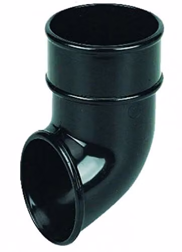 FloPlast 68mm Round PVC Gutter Pipe Shoe in Black