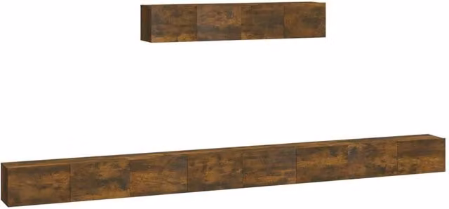 Berkfield Home 4 Piece Smoked Oak TV Cabinet Set in Brown