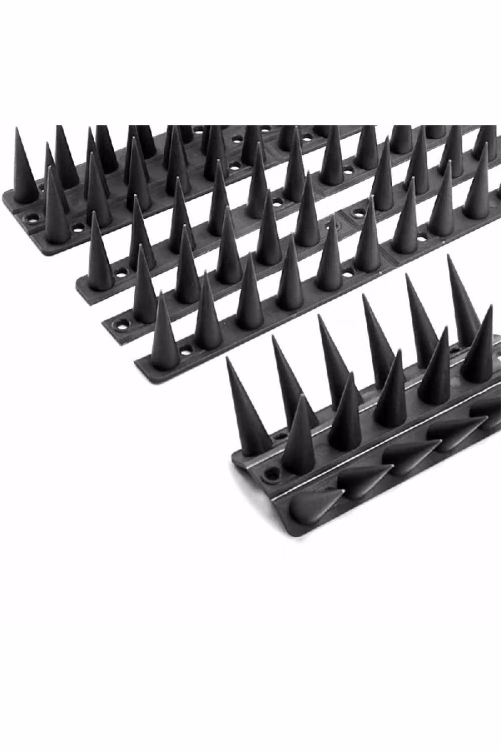 KDMD 12-Piece Black Plastic Anti-Bird Spike Deterrent for Pigeons, Cats and Dogs – 3