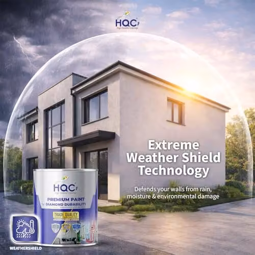 HQC Paints Smooth Masonry Paint in Grey, 1L – 3