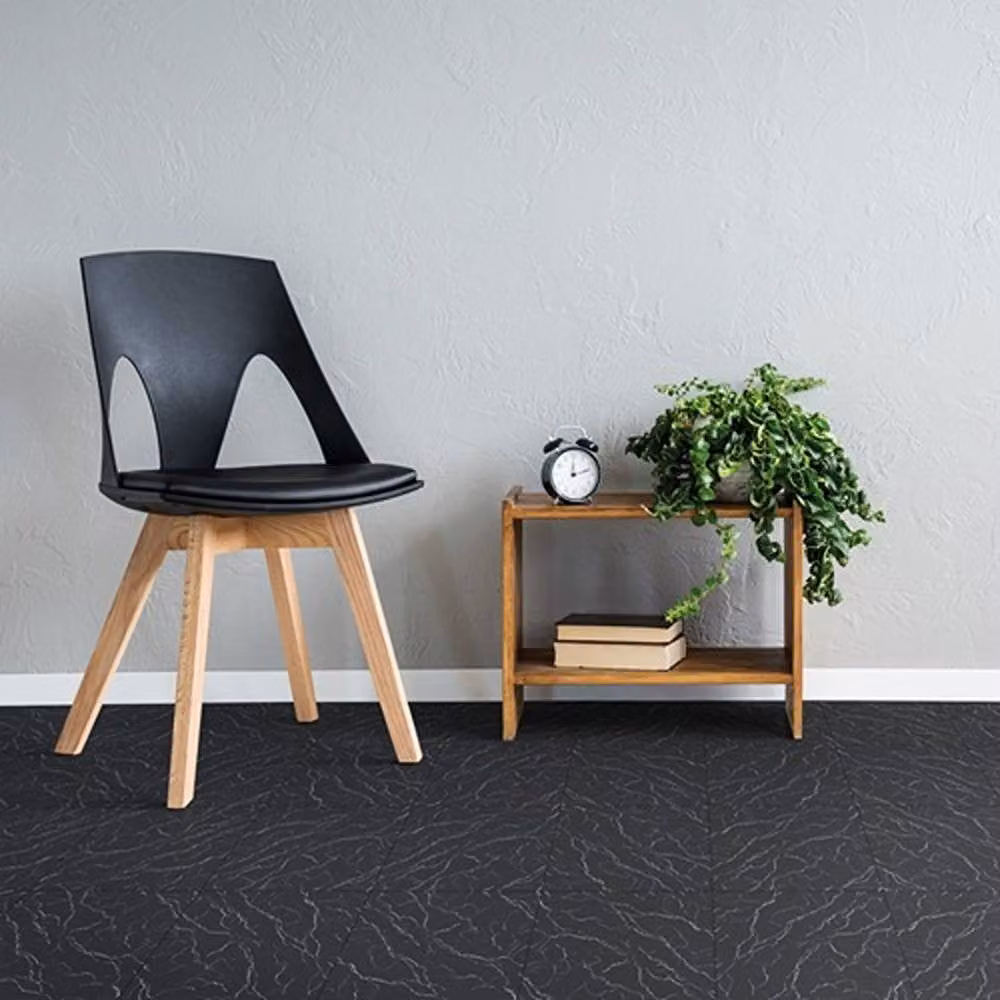 D-C-Fix Black Marble Self Adhesive Vinyl Floor Tiles, Pack of 11, W/D/H: 30.48 x 30.48 x 0.12 cm – 4