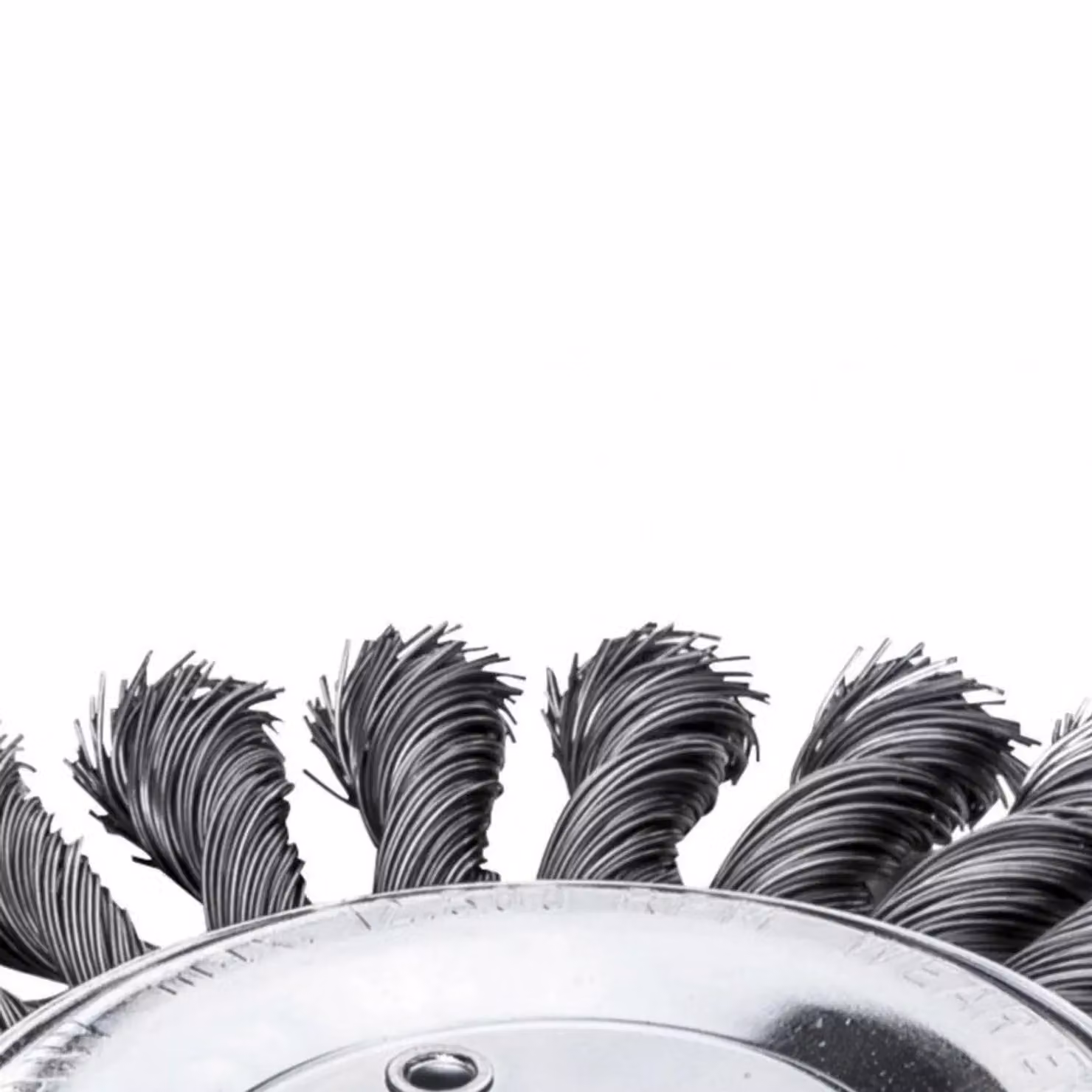 Lessmann Silver Metal Knot Wheel Brush for Angle Grinders – 2