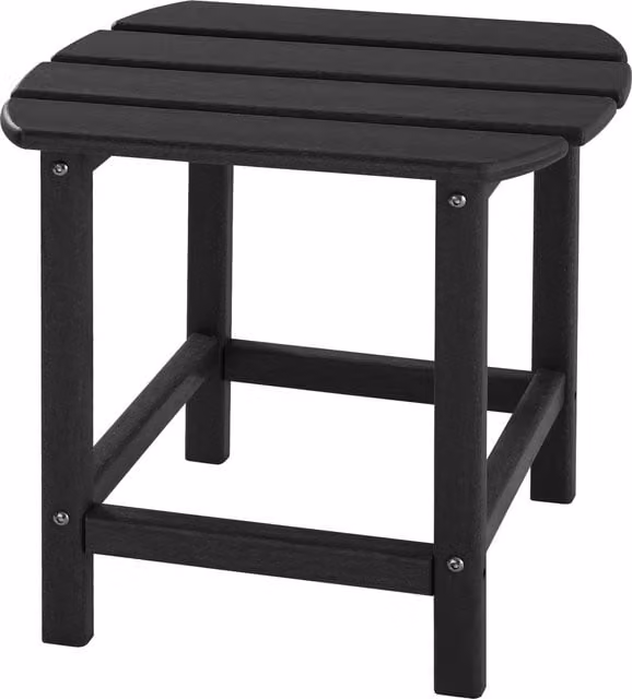 tectake Matt Black Plastic Outdoor Side Table