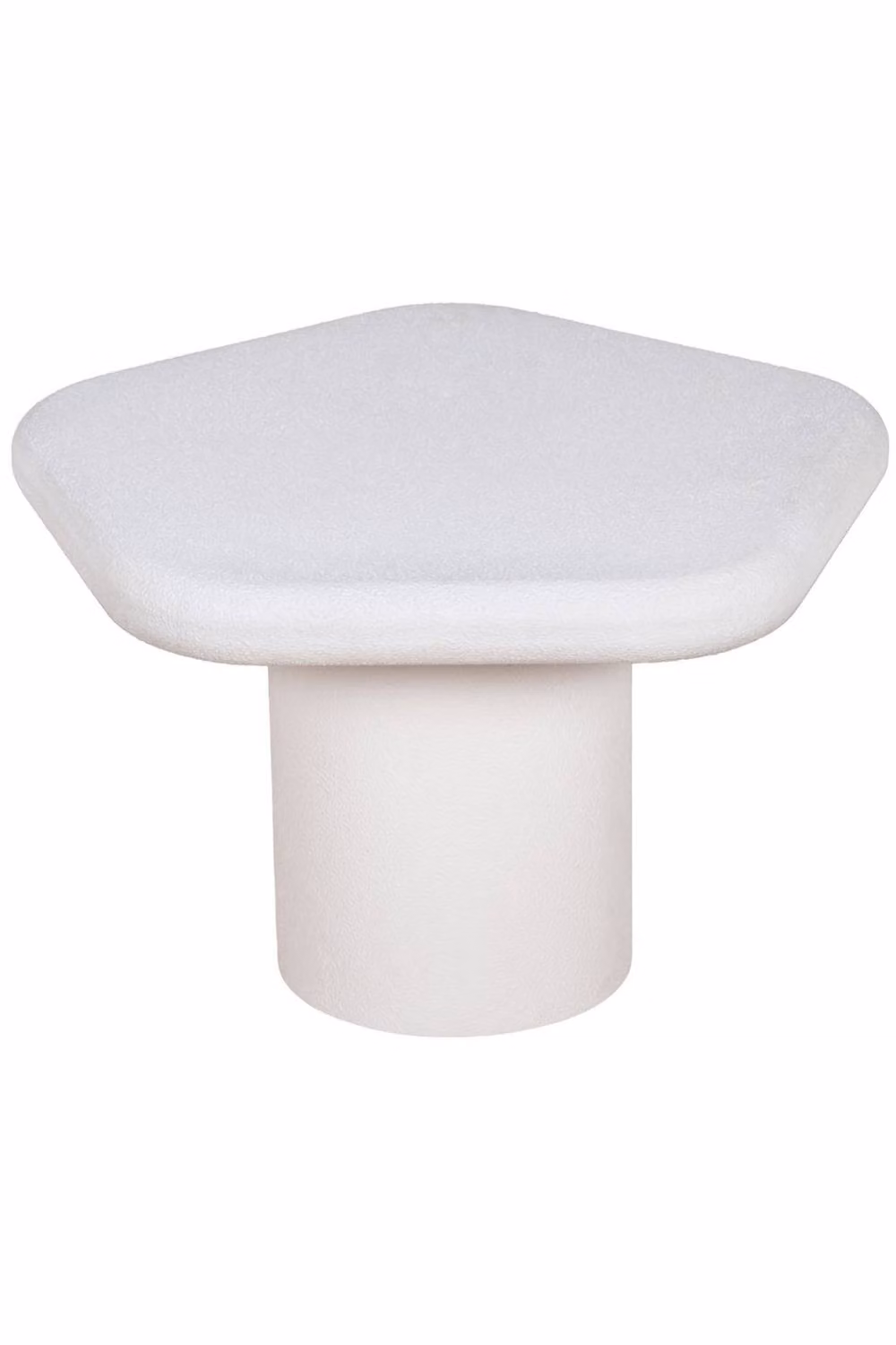 IH Design Aldgate Pentagon Low Coffee Table in White Stone Look, W/D/H: 60 x 60 x 40 cm – 2
