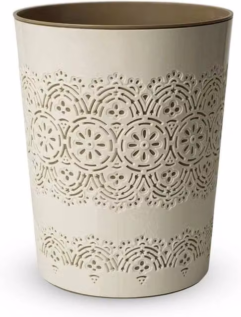PAWNORA 9 Litre Plastic Paper Bin in Beige