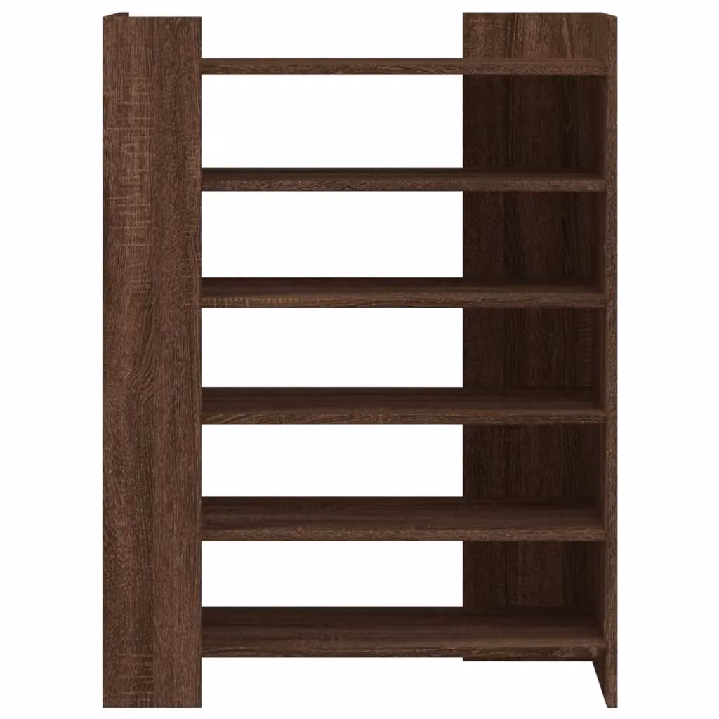 Berkfield Home Modern Brown Oak Shoe Cabinet with Hinged Doors, W/D/H: 74.5 x 37.5 x 100 cm – 3