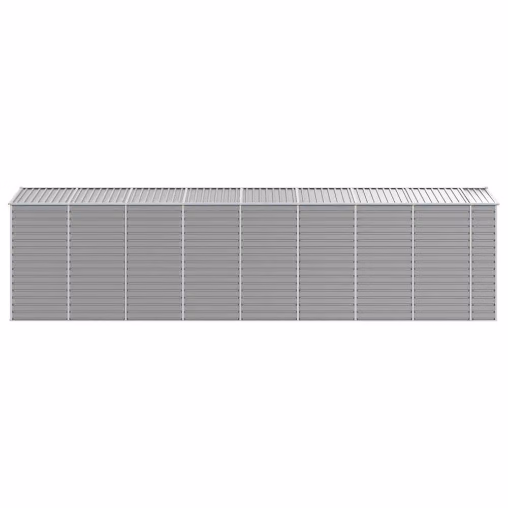 Berkfield Home Pent Garden Shed in Light Grey, Galvanised Steel, W/D/H: 725 x 191 x 198 cm – 2