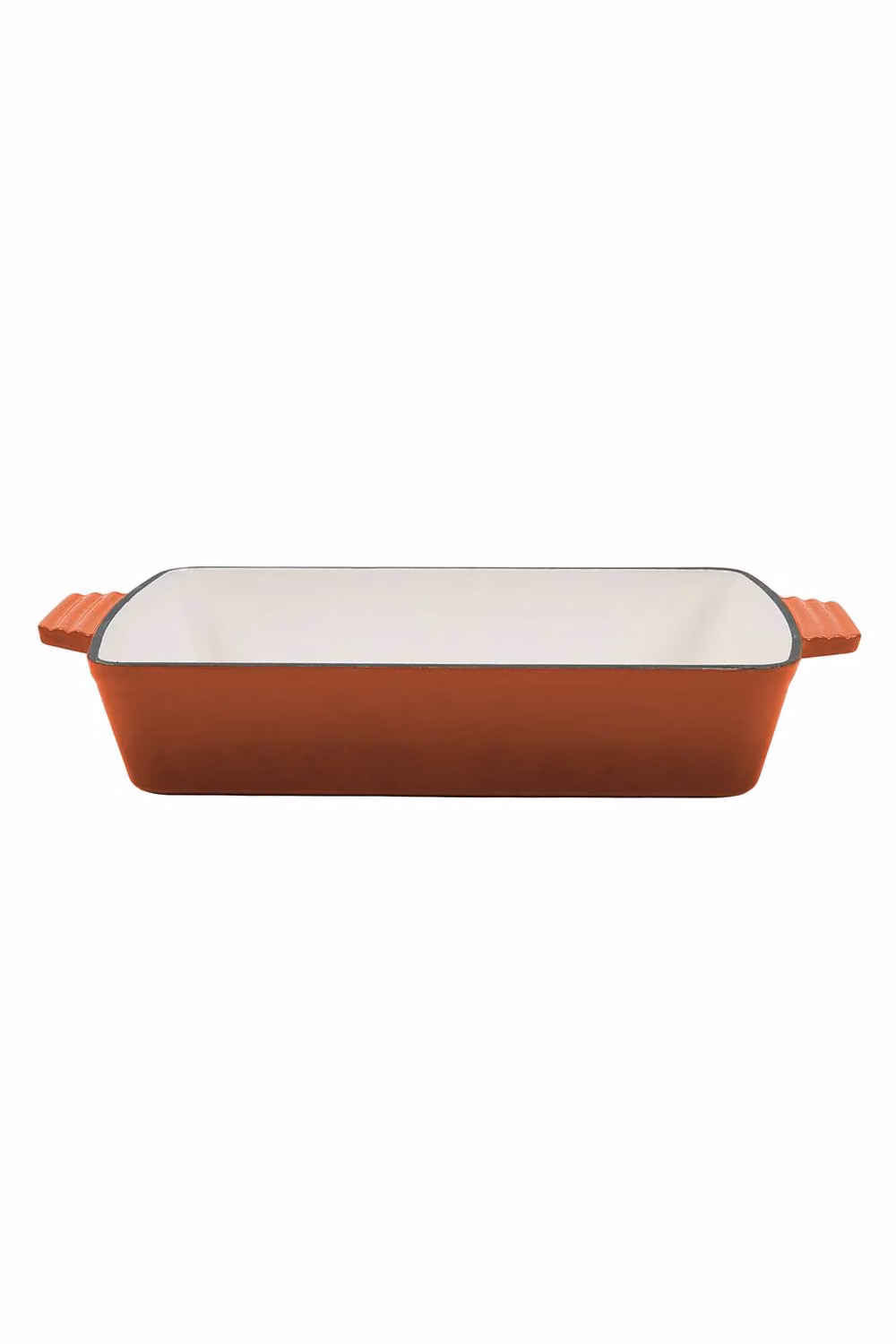 Living and Home Enamelled Cast Iron Roasting Pan, Orange, 3.7 l – 2