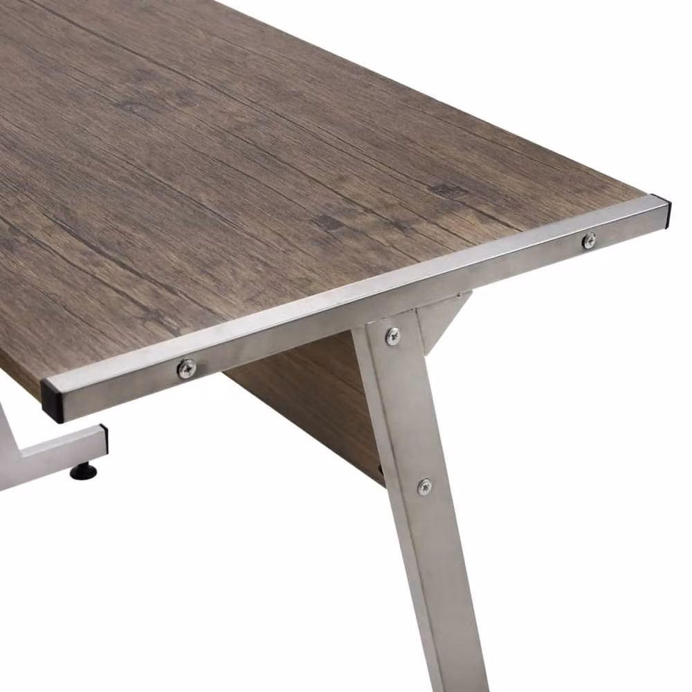 Berkfield Home Brown Engineered Wood Corner Desk – 3