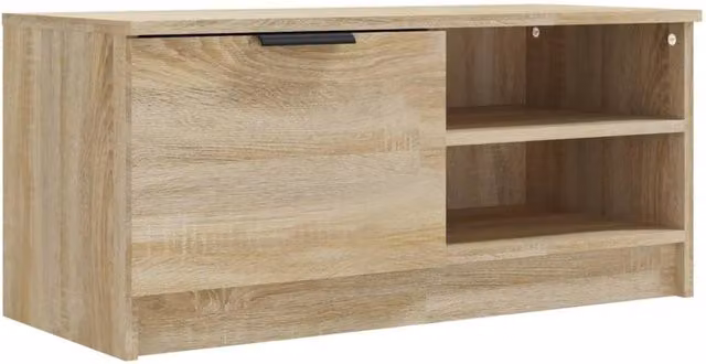 Berkfield Home Sonoma Oak TV Cabinet in Beige, W: 80 cm, D: 35 cm, H: 36.5 cm