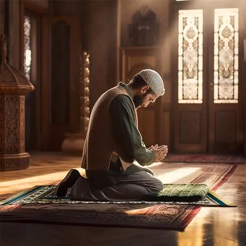 Nicoman Velvet Muslim Prayer Mat in Green, W/D: 120 x 70 cm – 2