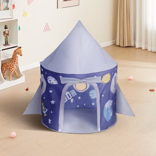 Livingandhome Blue Pop Up Kids Play House Tent