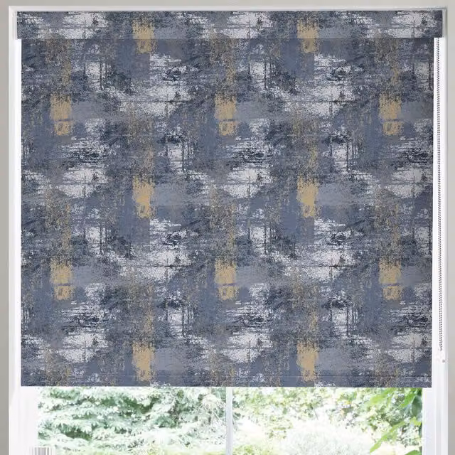 Terrys Spirit Made to Measure Blackout Roller Blind in Blue Denim Textile